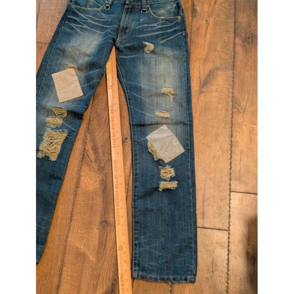 Custom Japanese Selvedge Distressed Levi's 505 Jeans Men's 30x31 Made In Japan - Picture 3 of 16